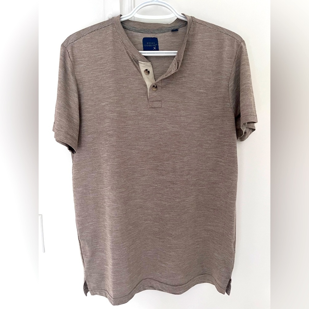Men's Brown Henley Shirt
